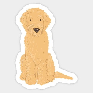 Golden Doodle Illustration Sticker